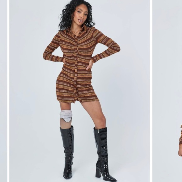 Princess Polly Long Sleeve Dalton Mini Dress - Picture 2 of 10